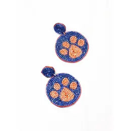 Beaded Tiger Mascot Earring