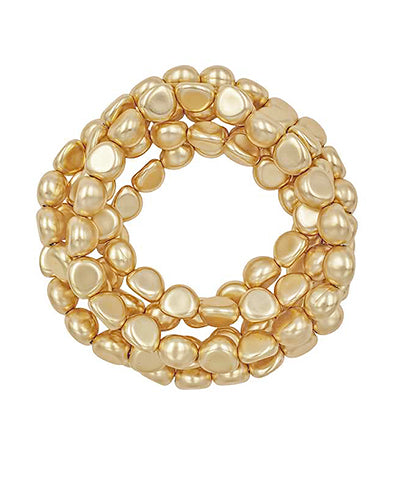 Matte Gold Chunky Stack Bracelet