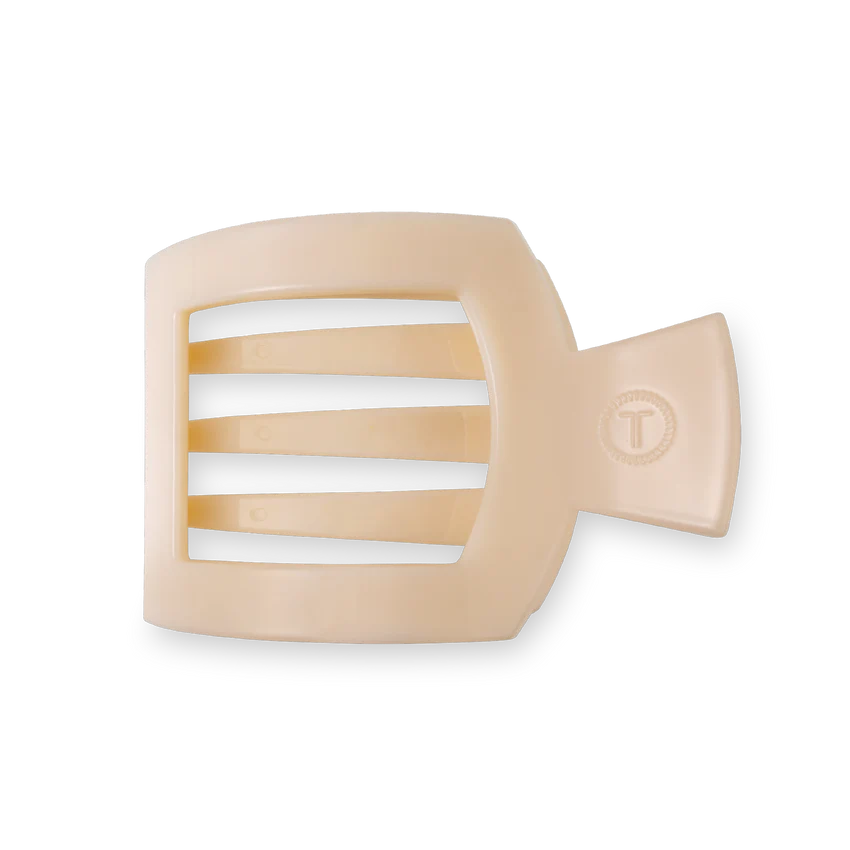 Teleties Almond Beige Medium Flat Square Clip