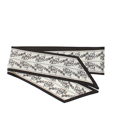 LuxeAura Tilly Scarf – Silk Lightweight Floral Neck Scarf – Versatile Accessory for Women