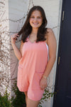 BreezeLite Beach Cover-Up /Romper – Coral