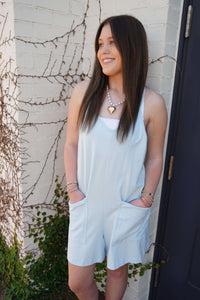BreezeLite Beach Cover-Up / Romper – Baby Blue