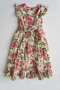Rosalie Garden Party Dress – Floral Ruffle Tween Girl Dress