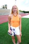 Orange-Halter-Tank-White-Shorts-GamedayLook.jpg
