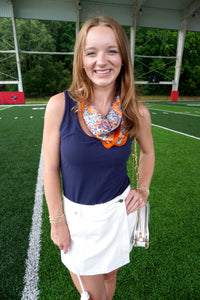 Game Ready White Denim Skort