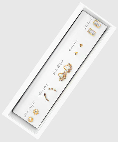 Stone & Filigree Earring Set