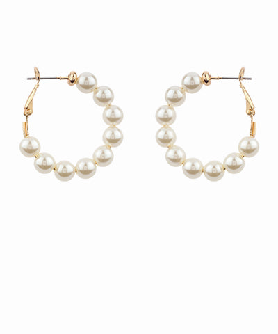 Pearl Hoop Earring