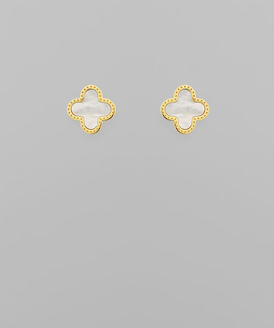 Gold Clover Studs