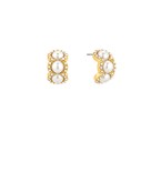 Pave Pearl Stud Earrings