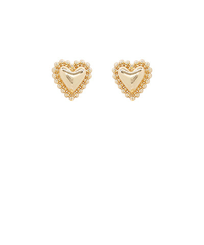 Dotted Heart Metal Studs