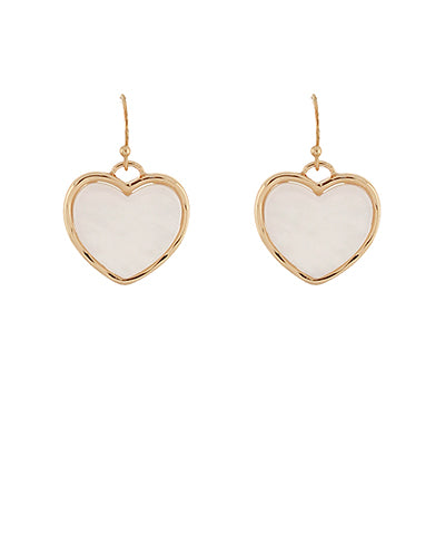 Heart Pearl Drop Earrings