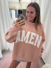 The Jesse Blush WWJD Mock Neck Sweatshirt