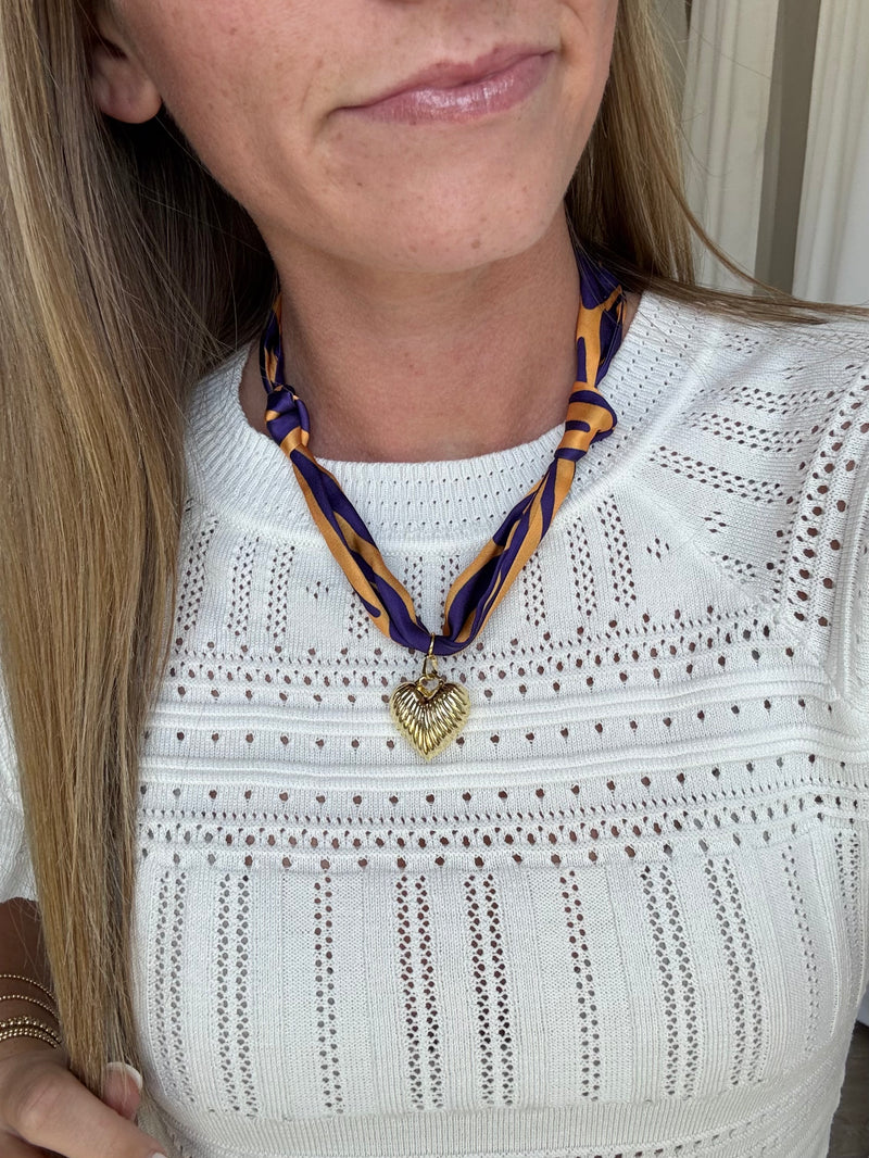 purple-gold-scarf-necklace-gold-heart-charm-boutique-gameday-AndersonAve.jpg