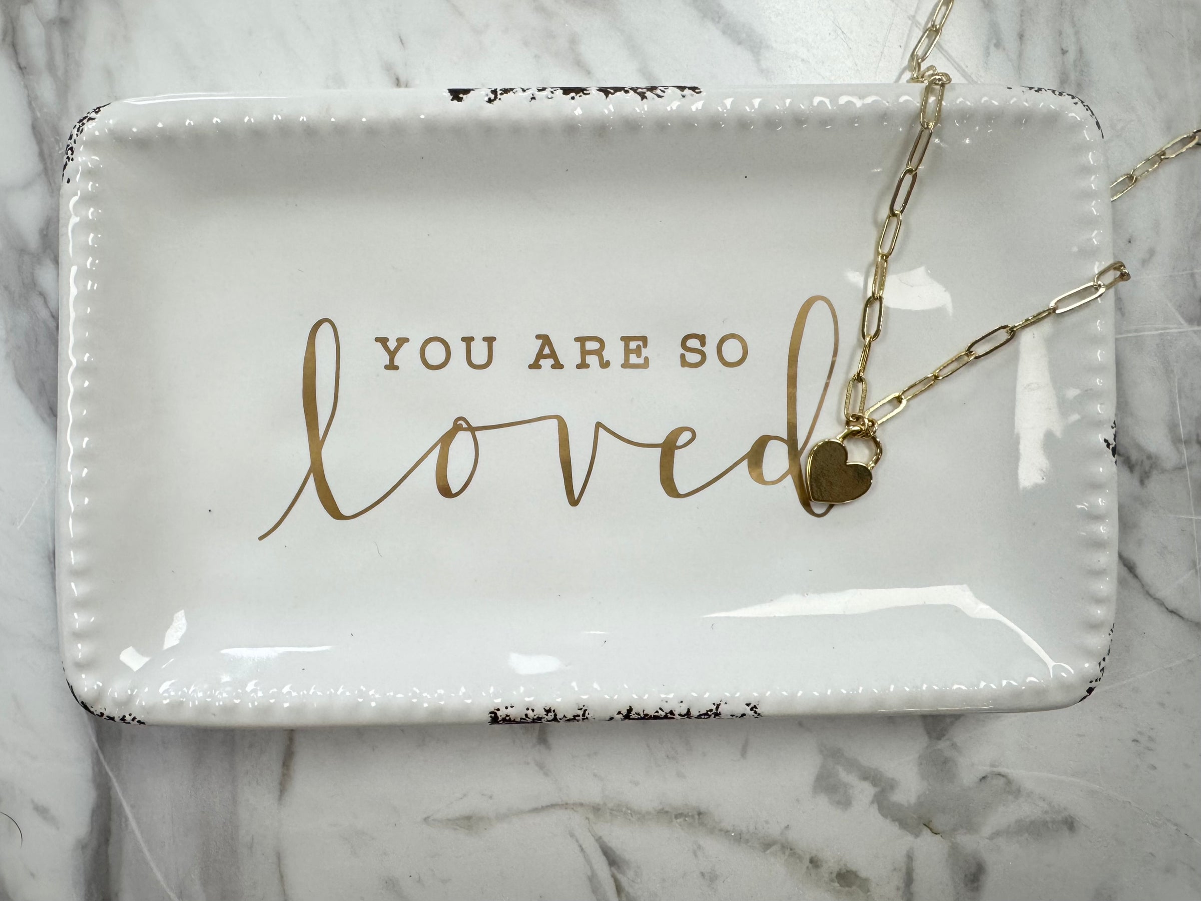 Blair Ceramic Jewelry Dish – 6 x 3.5" Decorative Trinket Holder