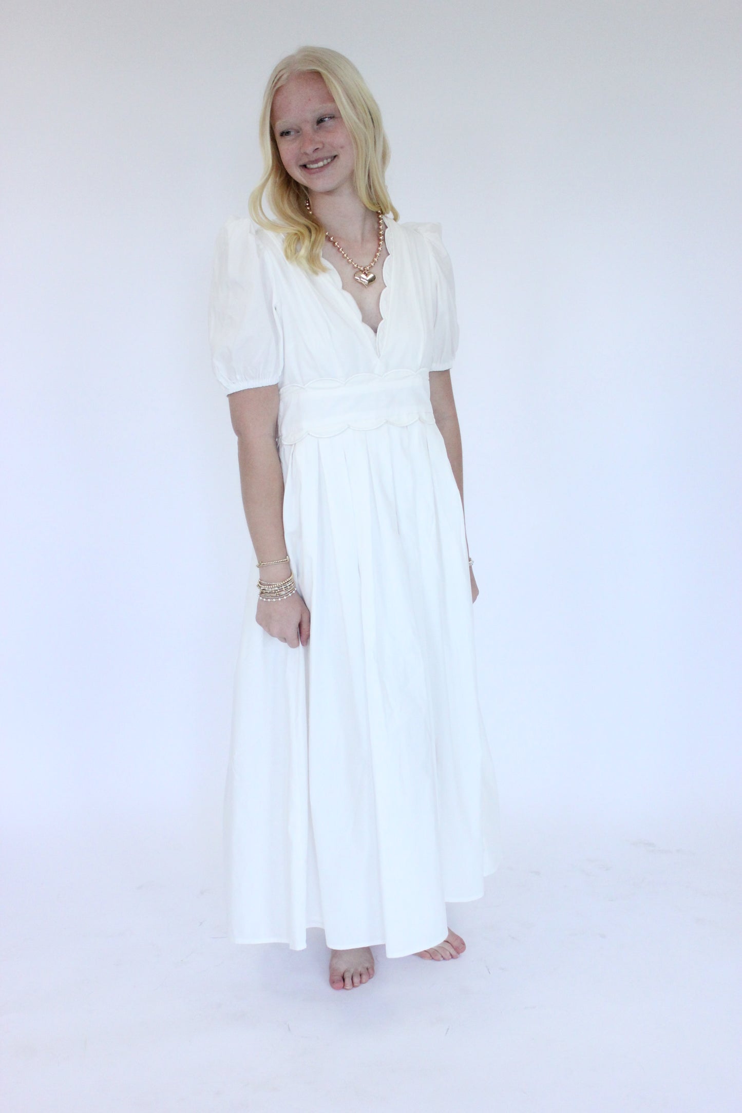 Scallop Breeze Midi Dress