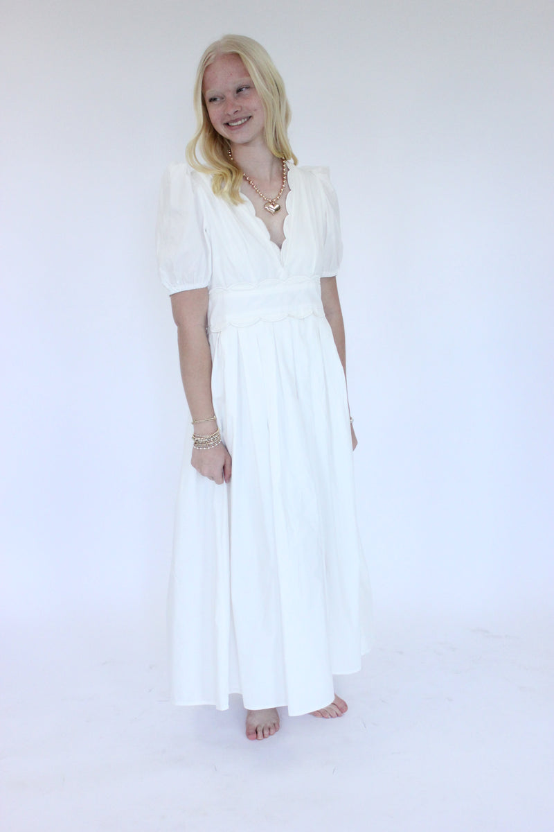 Scallop Breeze Midi Dress