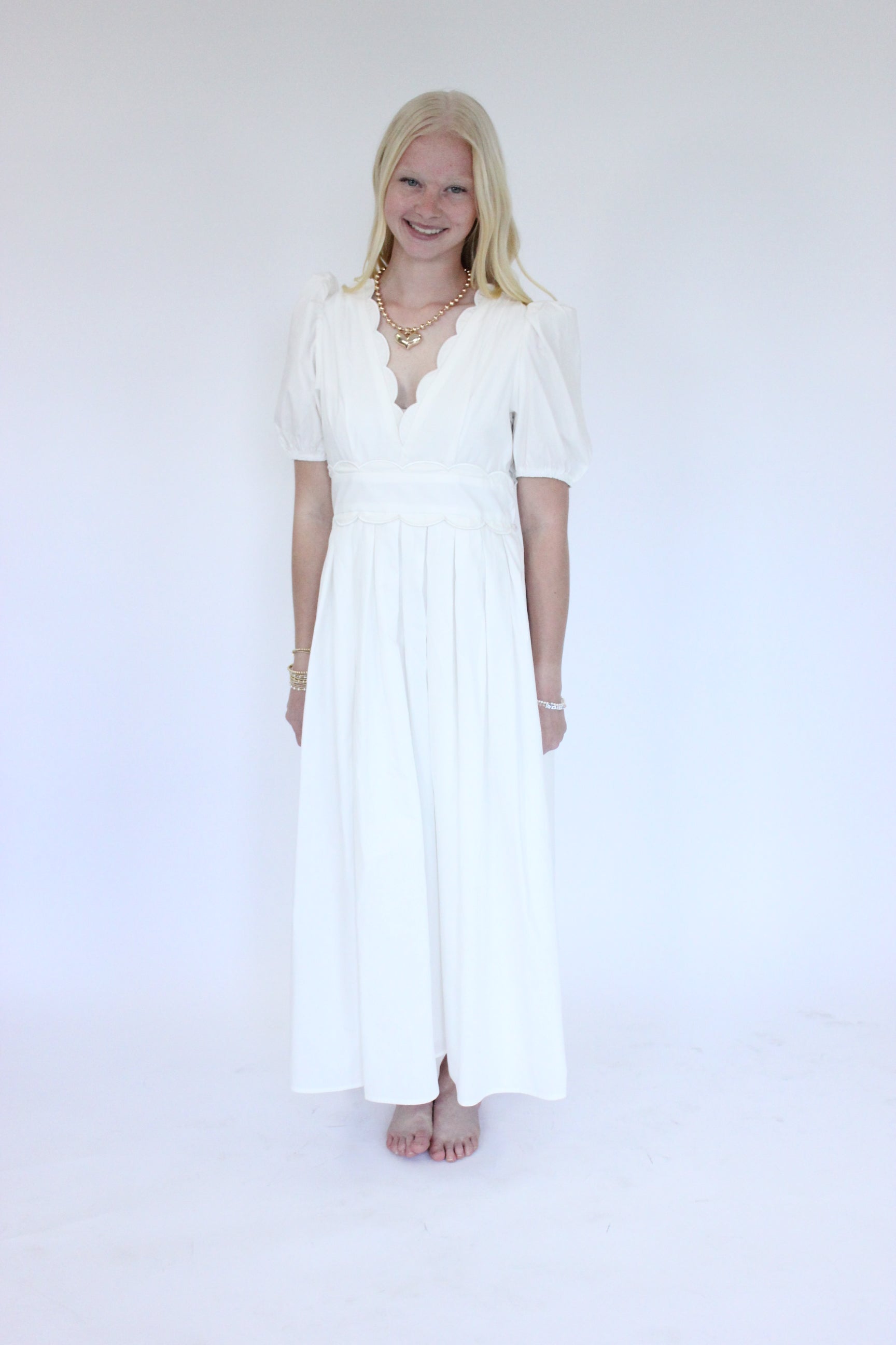 Scallop Breeze Midi Dress