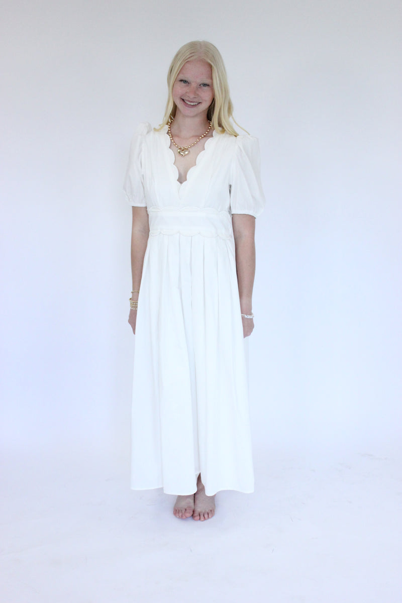 Scallop Breeze Midi Dress