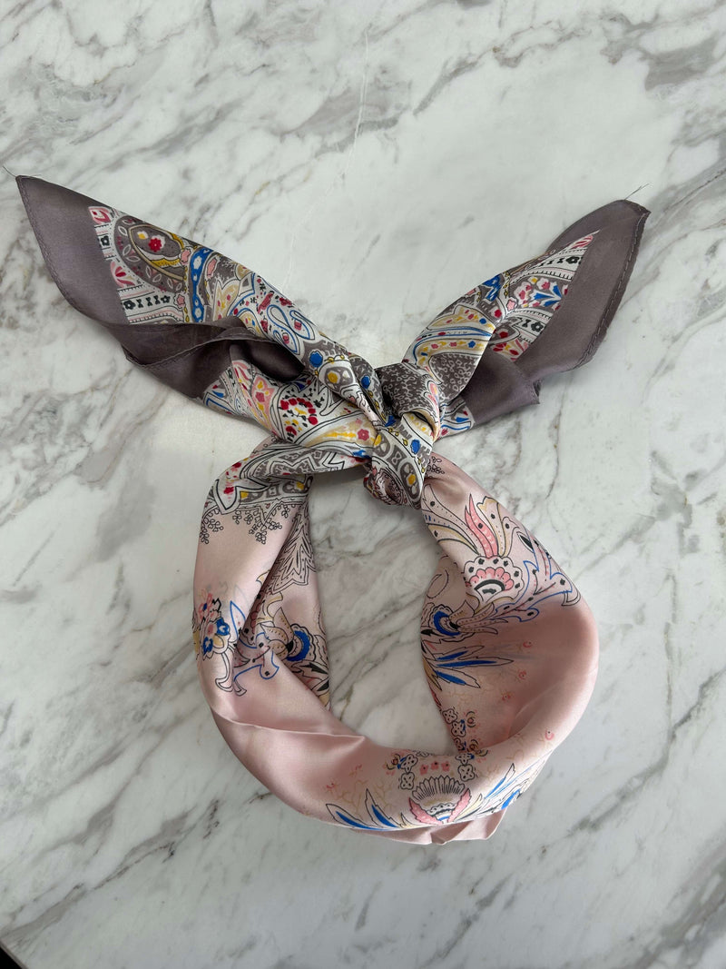 Printed Silk Square Scarf detail 
