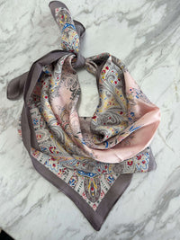 Printed Silk Square Scarf