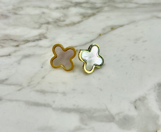 Gold Clover Studs