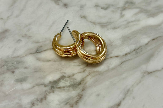 1/2" Gold Hoop Earrings