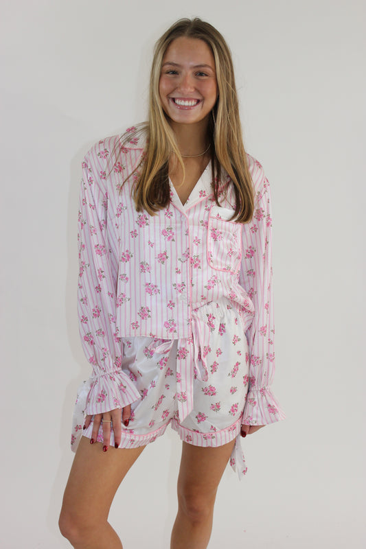 Chase Your Deams Satin Pajama Set