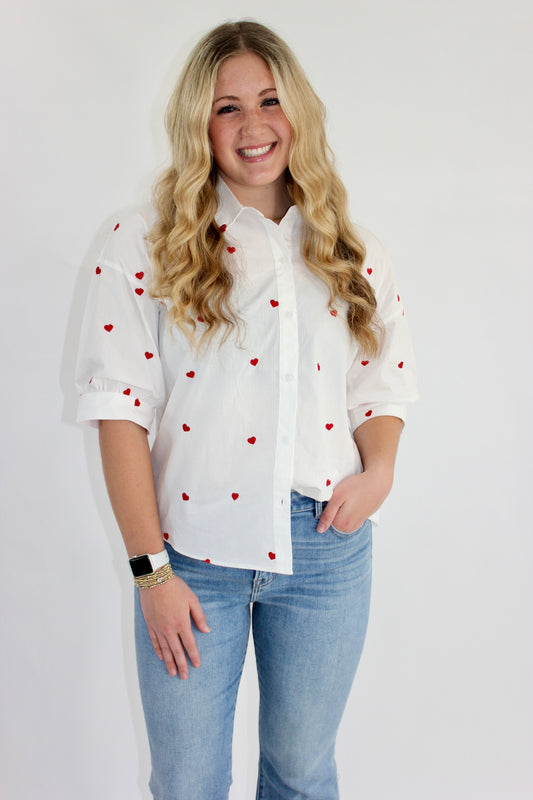 Stealing Hearts Button-up