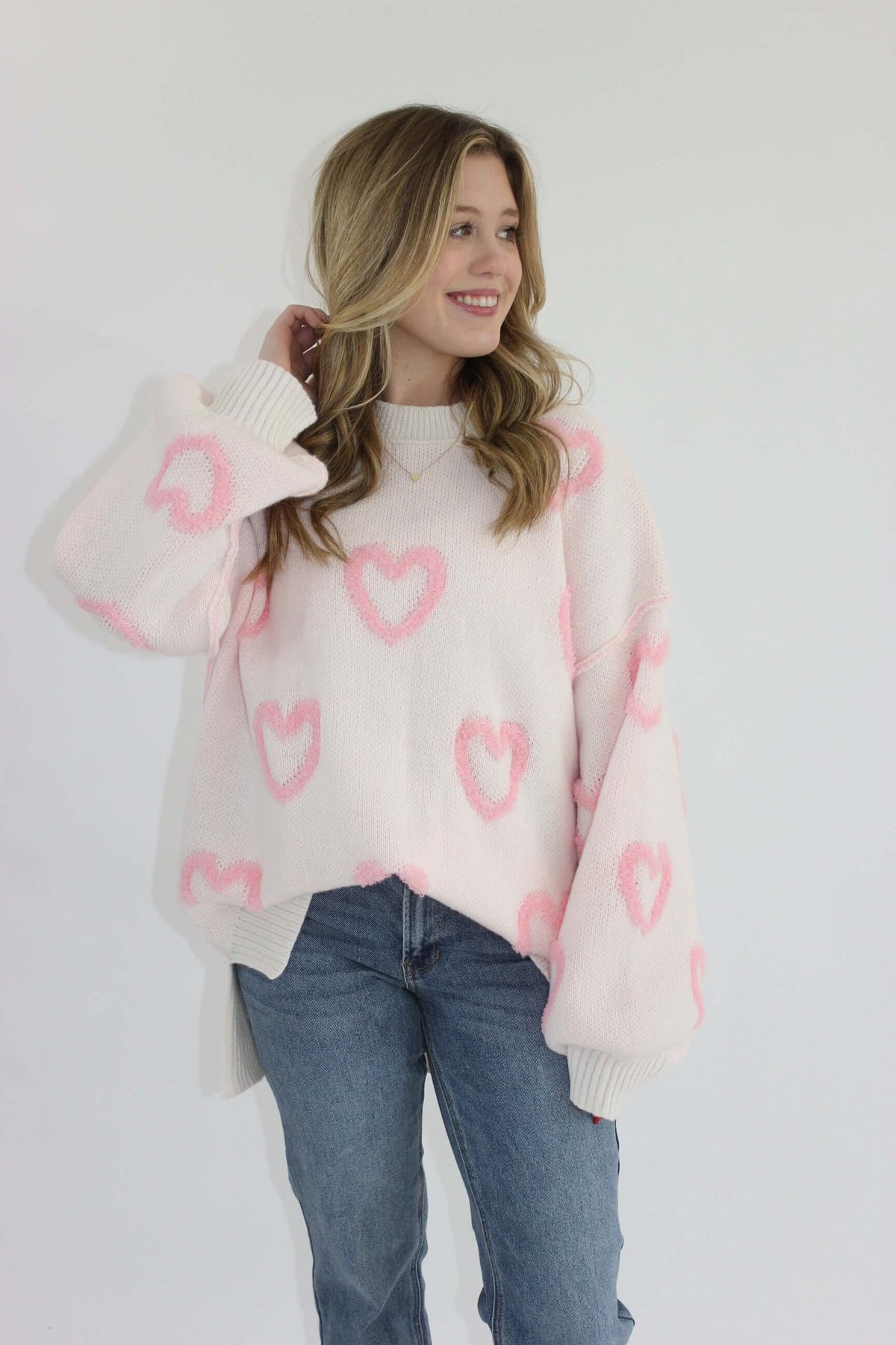 Our Loving Heart Sweater styled