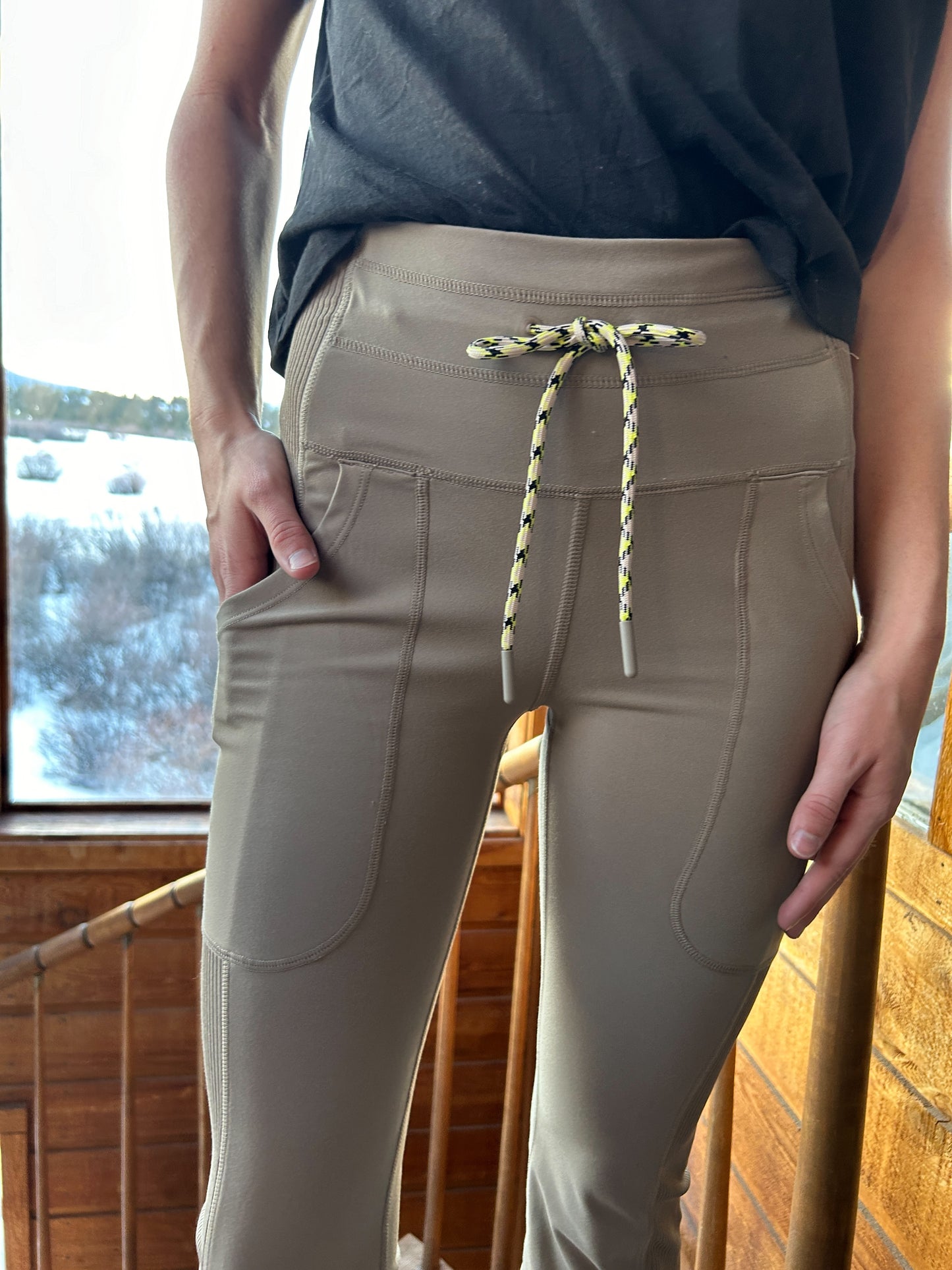 Lucky You Wide Leg Yoga Pants - Warm Gray