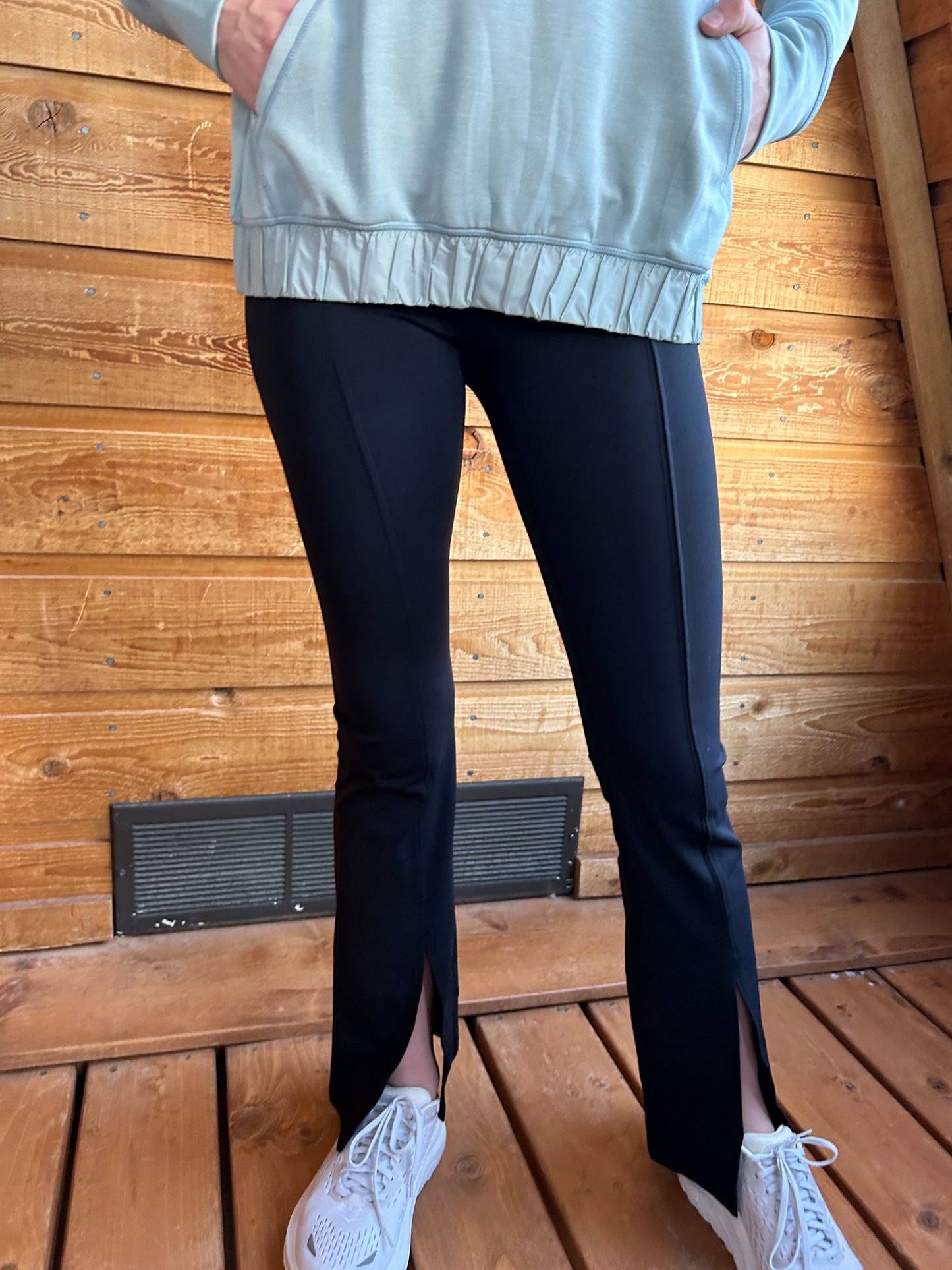 Never Better Flair Yoga Pants - Black details