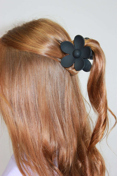 Flower Claw Clip black