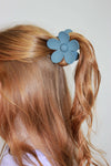 Flower Claw Clip blue