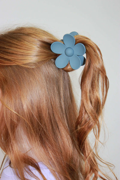 Flower Claw Clip blue