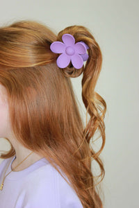 Flower Claw Clip purple