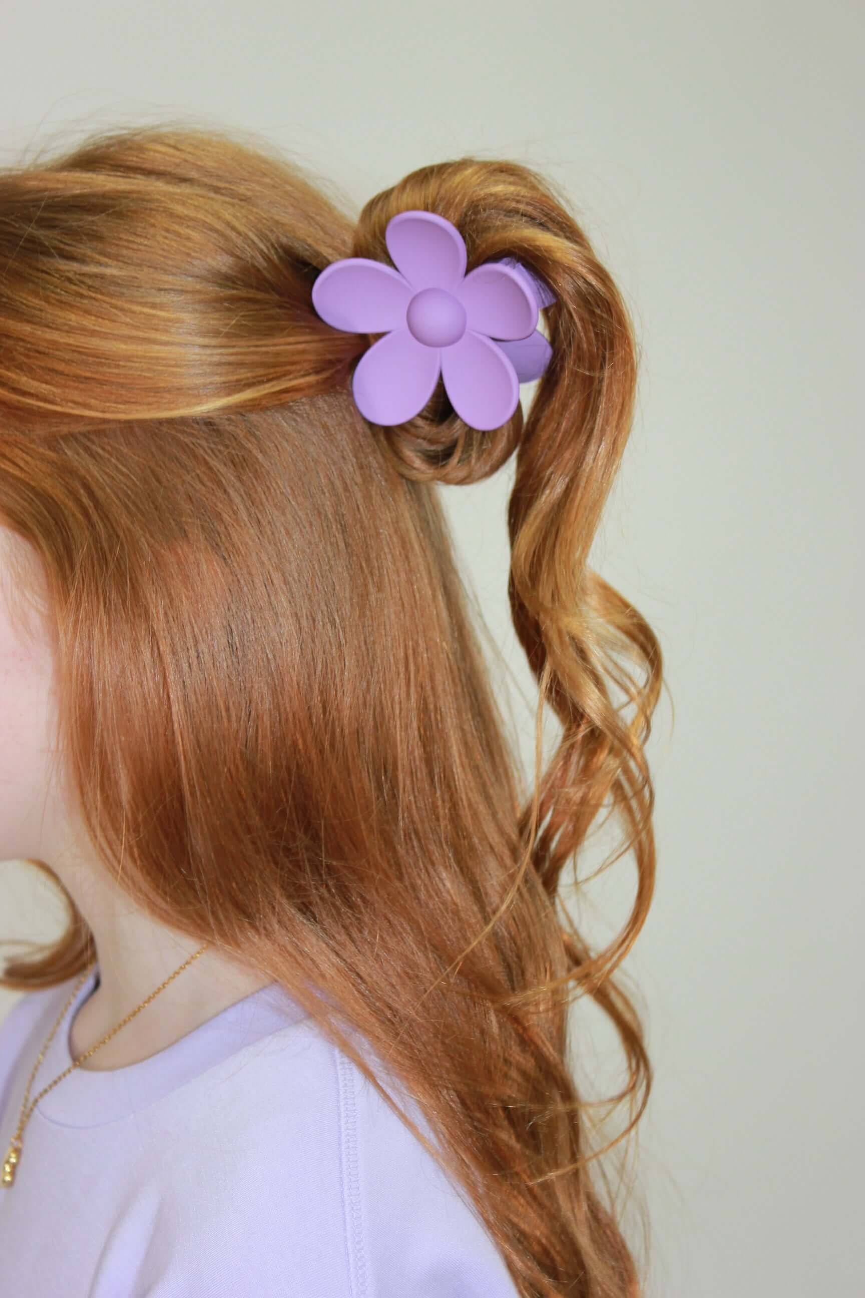 Flower Claw Clip purple