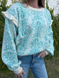 Cozy Mint Sweater details