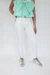 Hidden White Crop Flare Jeans