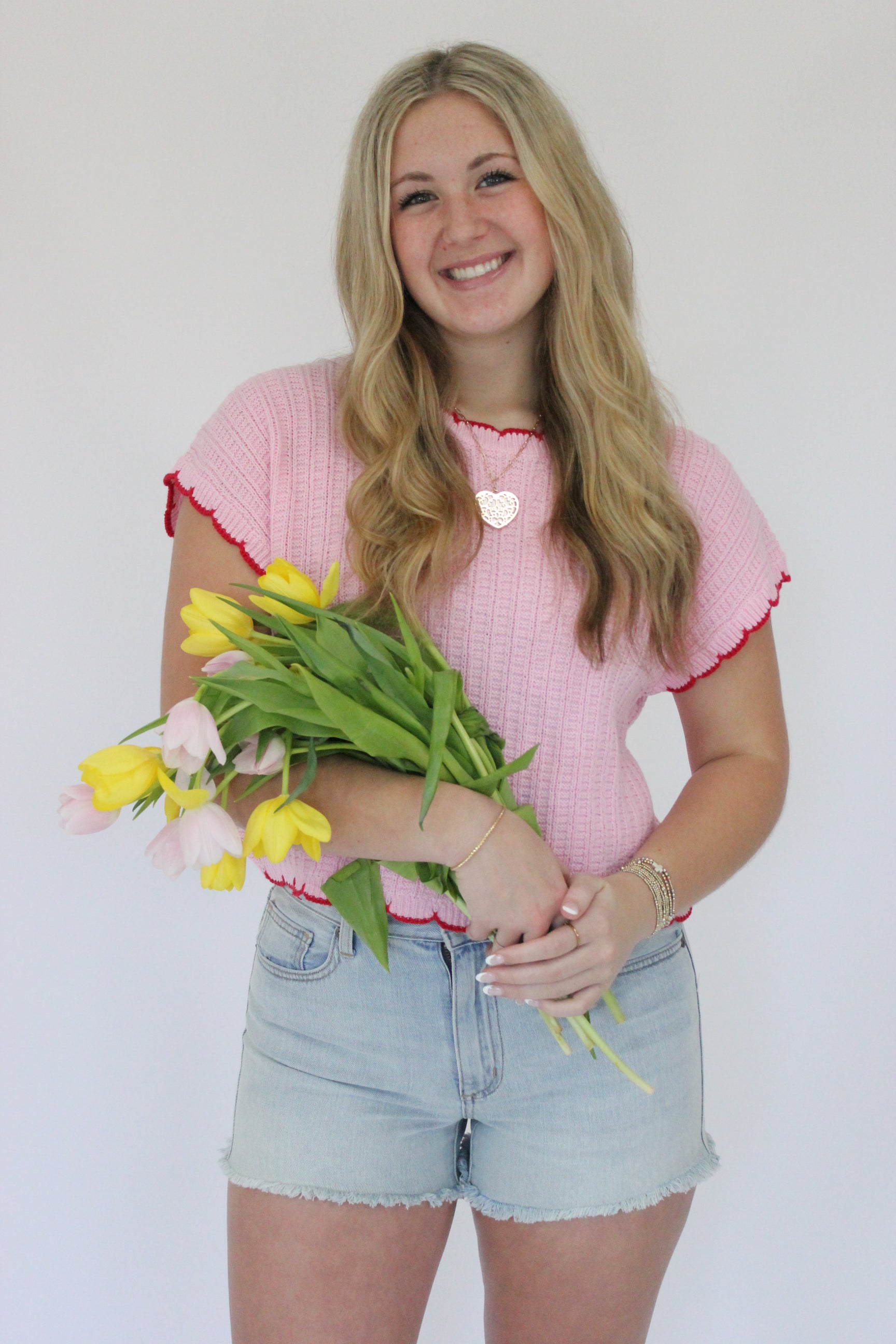 Georgia Knit Top Flowers