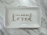 Blair Ceramic Jewelry Dish – 6 x 3.5" Decorative Trinket Holder