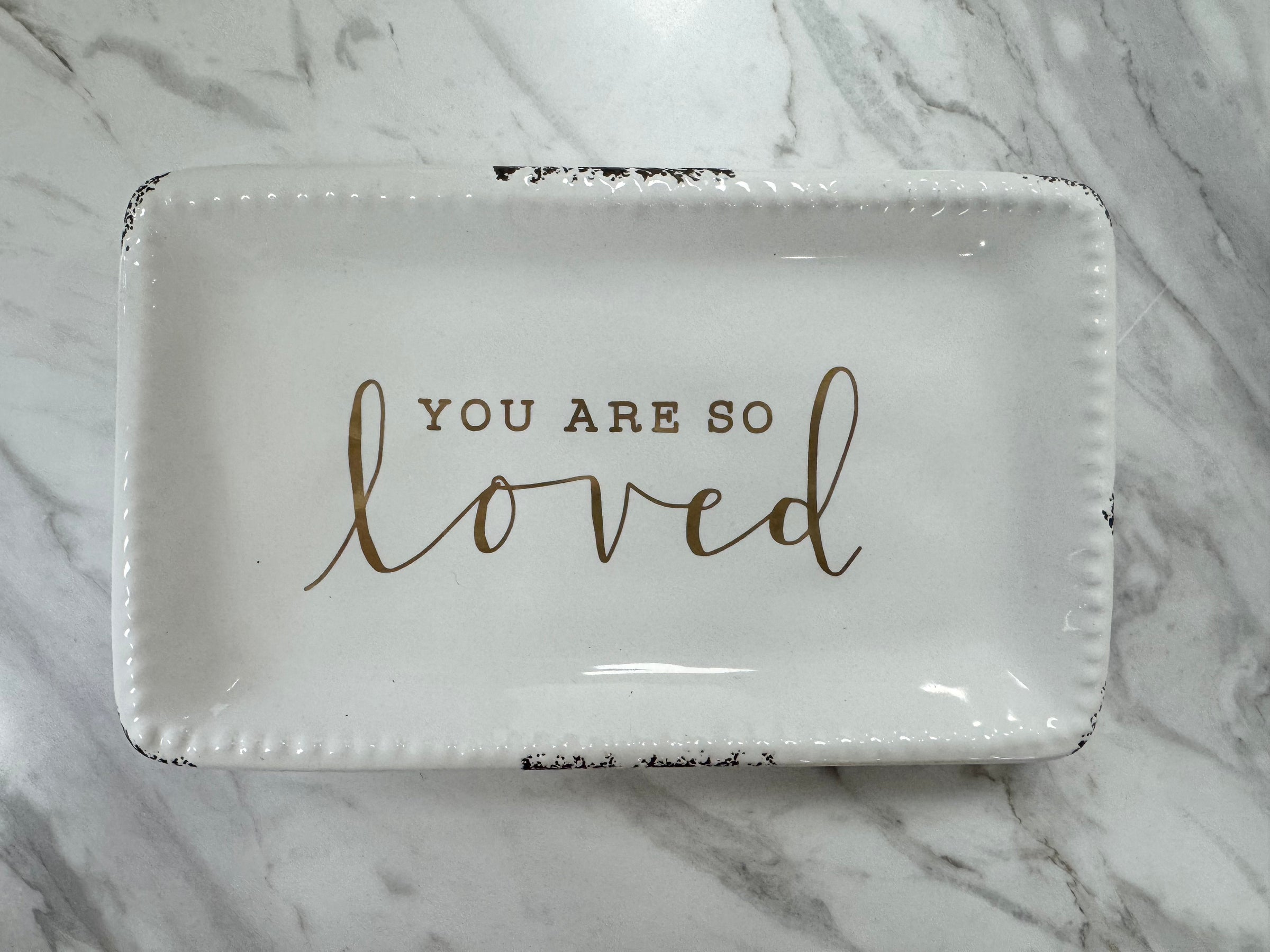 Blair Ceramic Jewelry Dish – 6 x 3.5" Decorative Trinket Holder