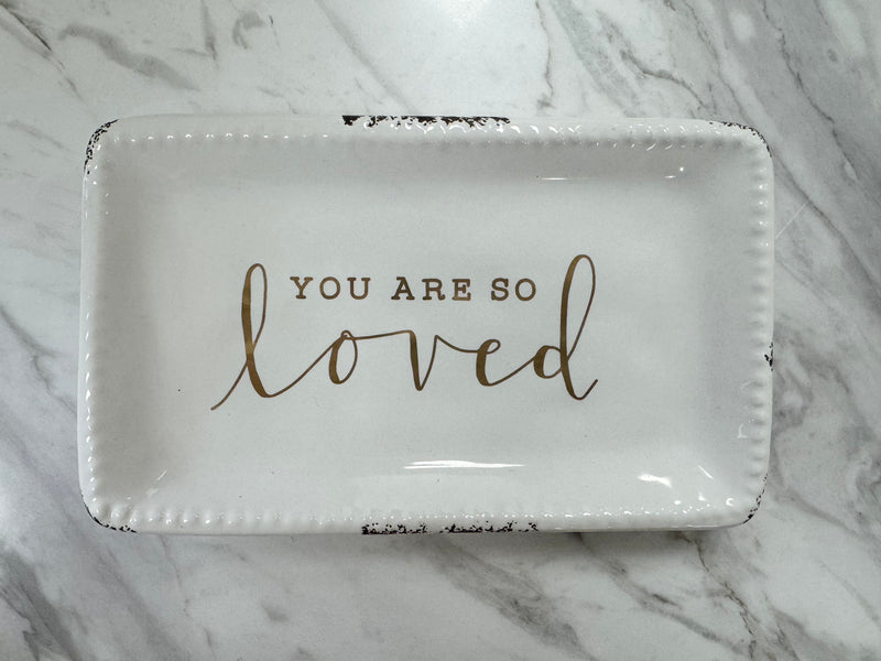 Blair Ceramic Jewelry Dish – 6 x 3.5" Decorative Trinket Holder