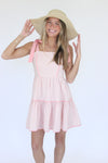 Sweet Magnolia Striped Mini Dress with hat