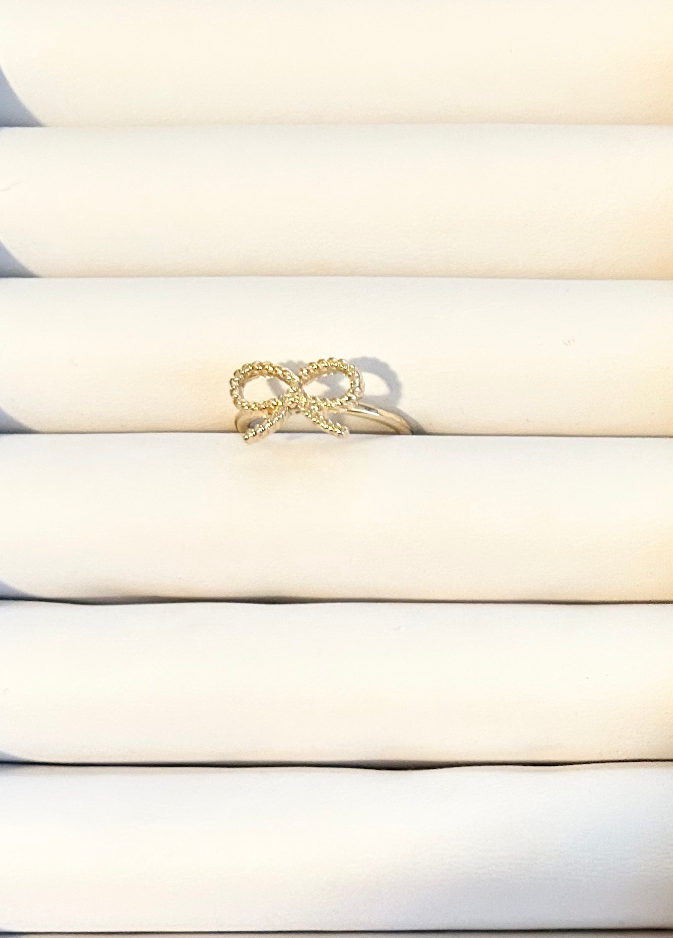 Gold Bow rope ring