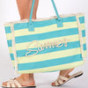Summer bag Green and Blue close up