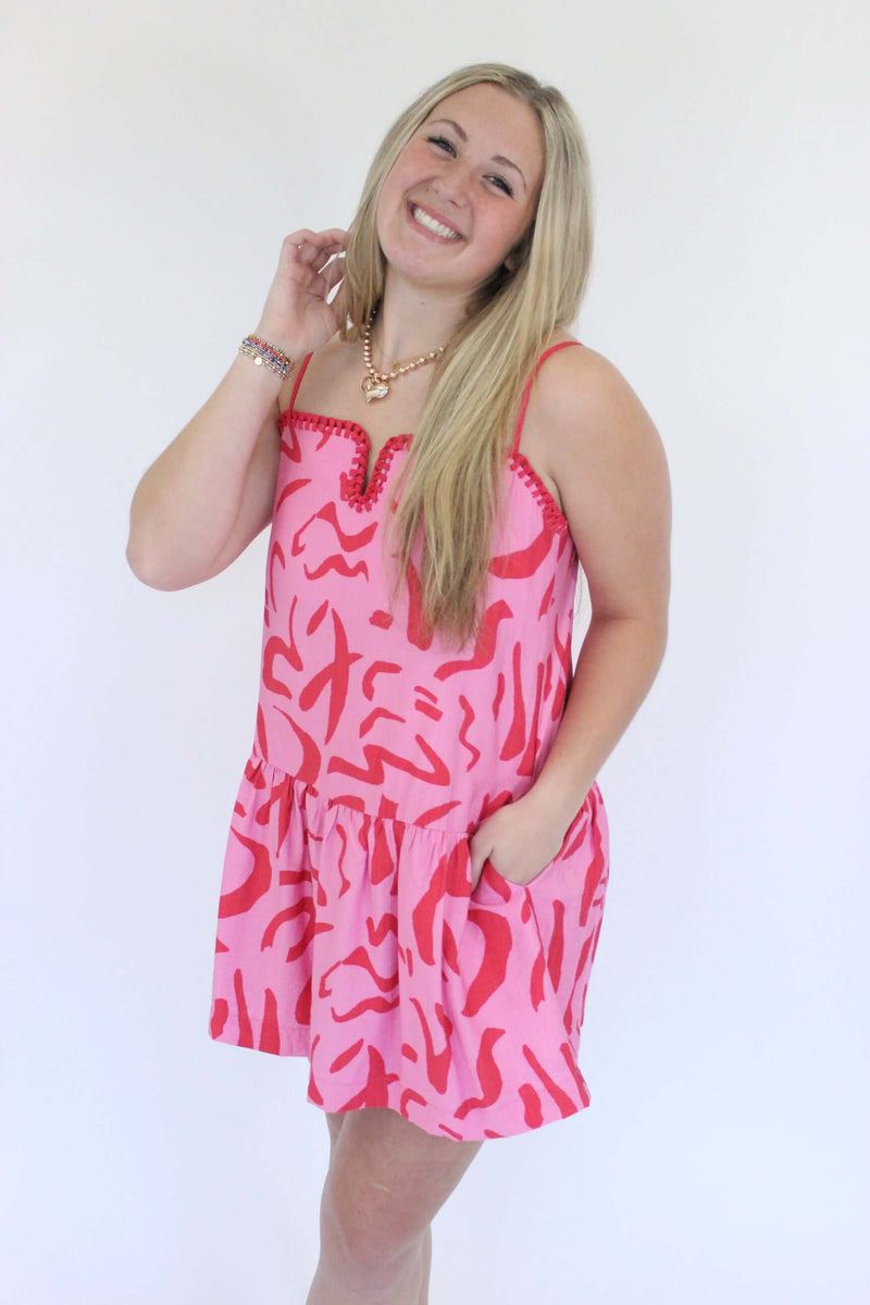 Sunkissed Sass Mini Dress hand in hair
