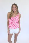 Pretty in Pink One-Shoulder Ruffle Top Lilly 