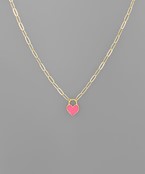 Heart Lock Chain Necklace