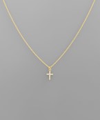 Crystal Cross Pendant Necklace