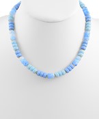 Multi Color Beaded Necklace - Blue